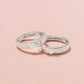 His & Her Heart matching Ring set in 14K White Gold Engagement ring