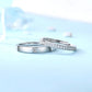 Wedding rings in White Gold with Natural Diamond Paved setting