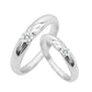 Elegant Diamond rings in White Gold Wedding band set