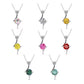 Choice of colors, double stone necklace