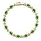 Emerald Cross Motif Tennis Bracelet