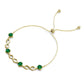 Emerald infinity motif bracelet