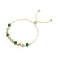 Emerald infinity motif bracelet