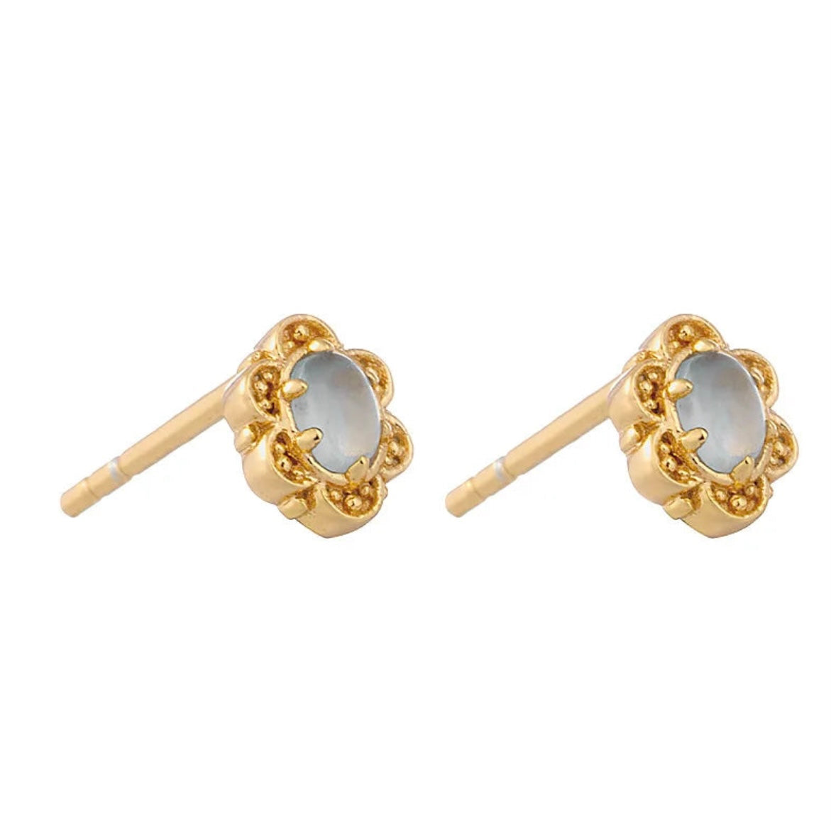 Aquamarine k14 earrings