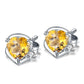 Citrine Heart Cut Earrings