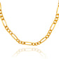 10K Yellow Gold Hollow Italian Figaro Chain