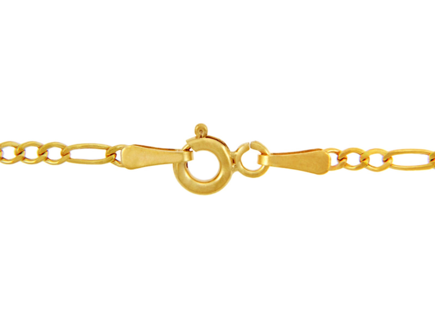 10K Yellow Gold Hollow Italian Figaro Chain