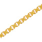 Yellow Gold Box Chain Link Necklace S