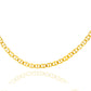 Gold Italian Flat Mariner Chain Link Necklace M