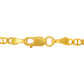 Gold Italian Flat Mariner Chain Link Necklace M