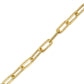 Gold Textured Paperclip Chain Link Necklace