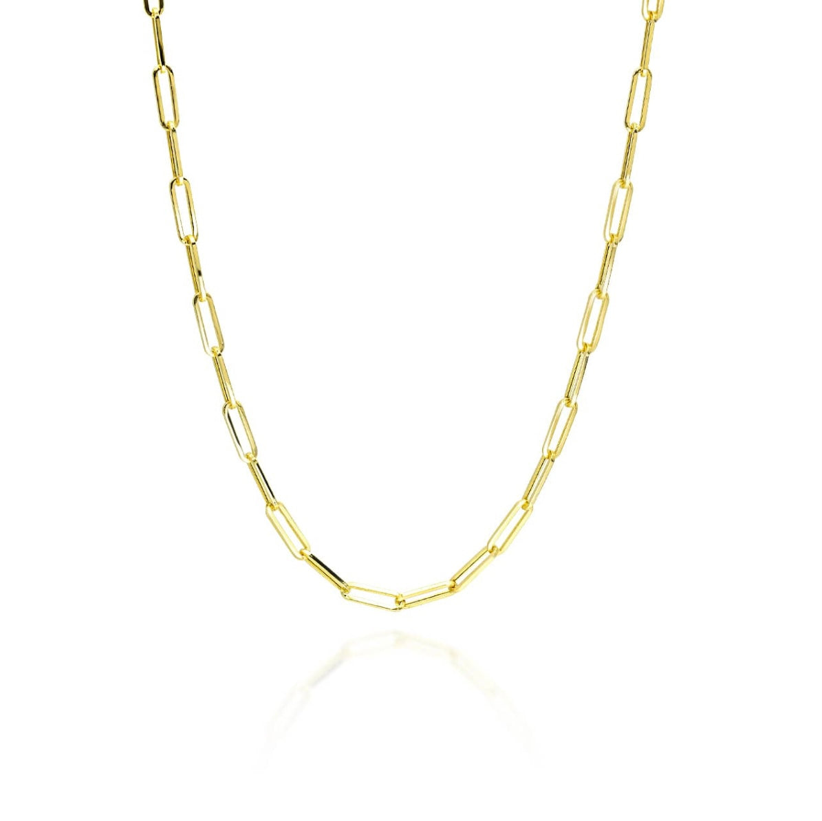 Gold Clip Chain Link Necklace