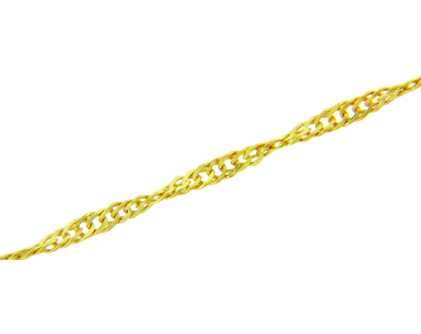 14k Gold Singapore Twisted Chain Link Necklace