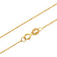 14K Gold Italian Ball Bead Chain Link Necklace