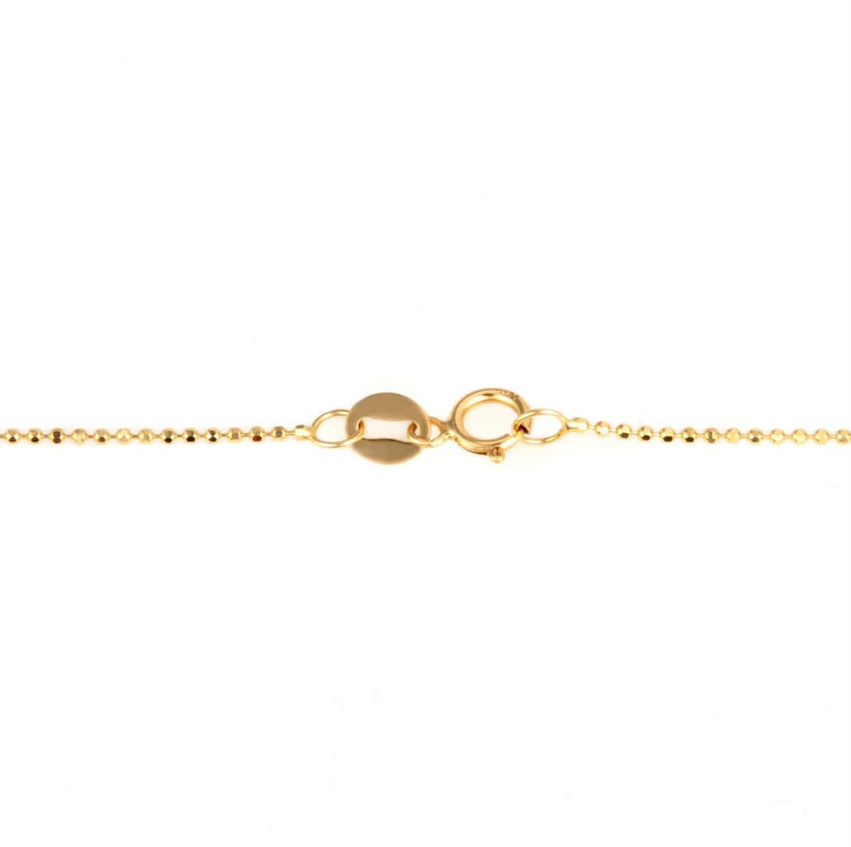 14K Gold Italian Ball Bead Chain Link Necklace