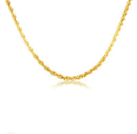 10K Gold Diamond Cut Rope Twisted Chain