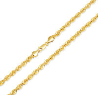 10K Gold Diamond Cut Rope Twisted Chain