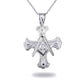 925 Sterling Silver Freemason Cross Square And Compass Pendant Necklace