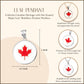 Sterling Silver Enamel Canadian Maple Leaf Medallion Pendant Necklace