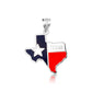 925 Sterling Silver Enamel Texas Lone Star State Pendant Necklace