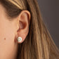 The Diamond Button Stud Earrings and Necklase