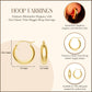 14K Yellow-Gold Tube Huggie Hoop Earrings