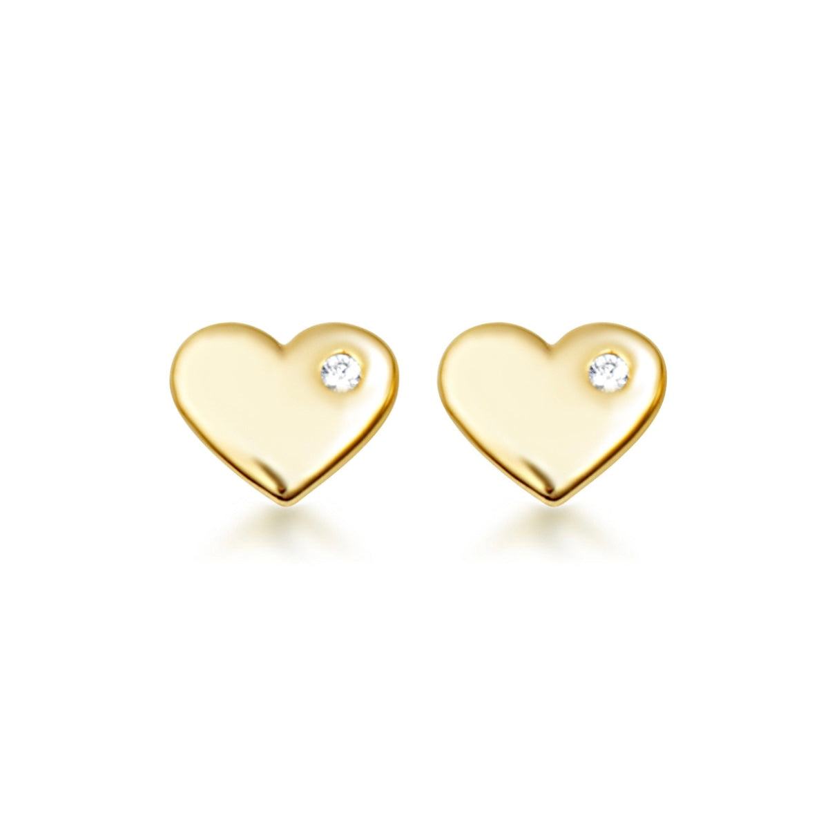 The Diamond Heart Baby Stud Earrings