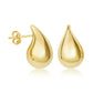 14K Yellow-Gold Teardrop Stud Earrings