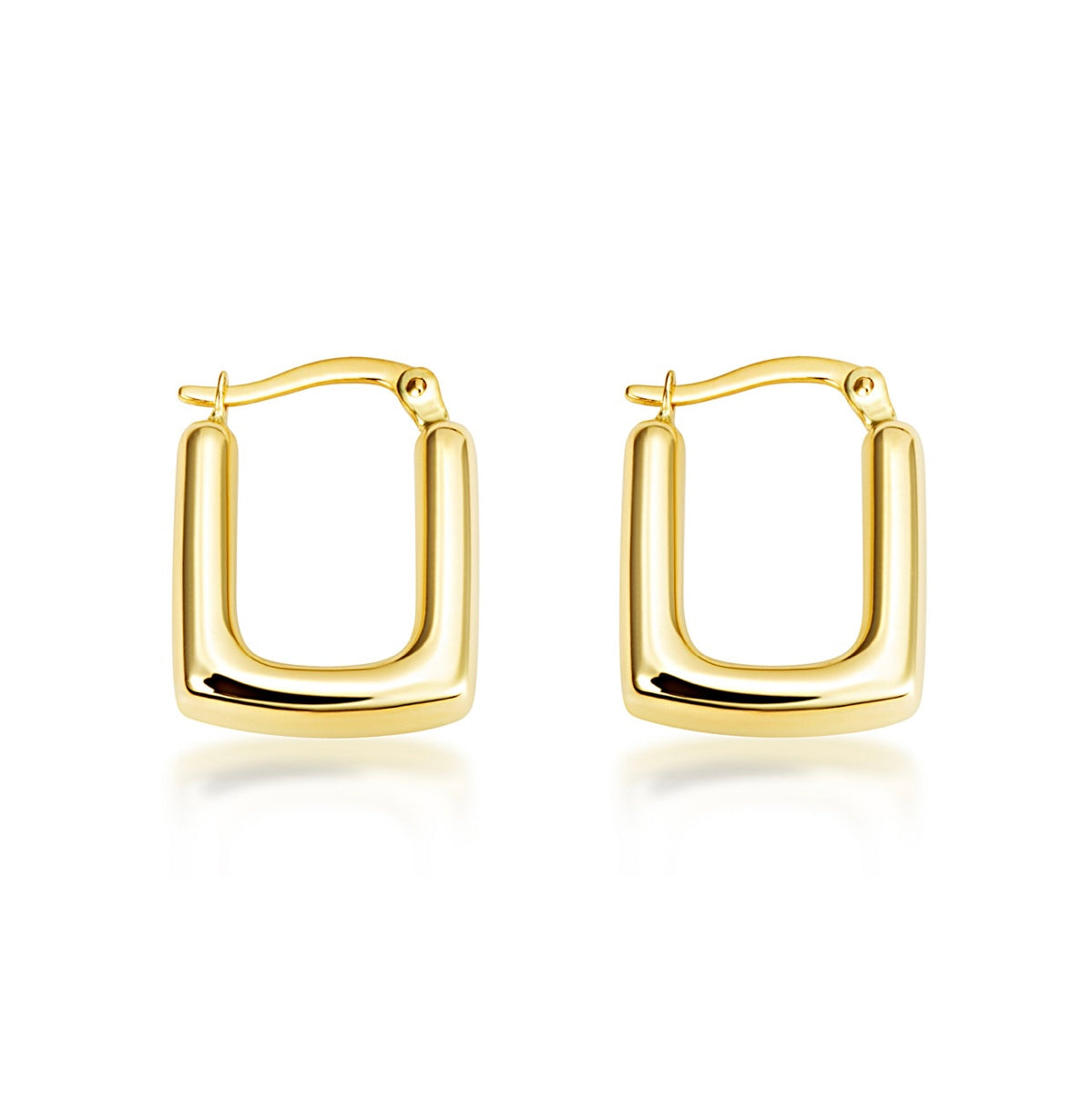 Modern Square Hoop Earrings